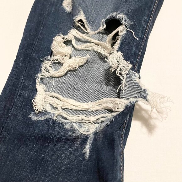 American Eagle Super Stretch Denim Jeans Size 4 Distressed - Picture 5 of 14
